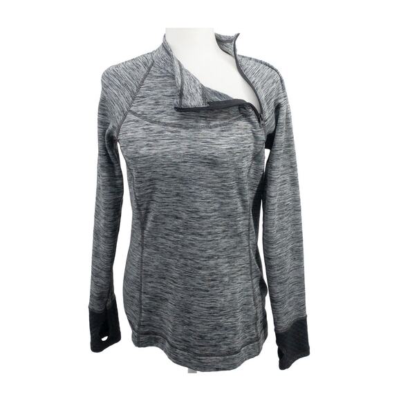 Eddie Bauer Gray Mock-Neck 1/4 Side Zip Pullover w/ Thumbholes M - Picture 2 of 15